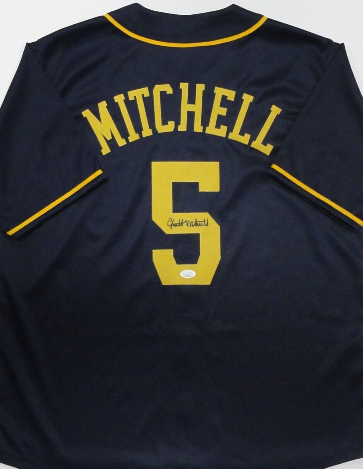 Brewers GARRETT MITCHELL Signed Custom Replica MKE City Edition Jersey AUTO  JSA