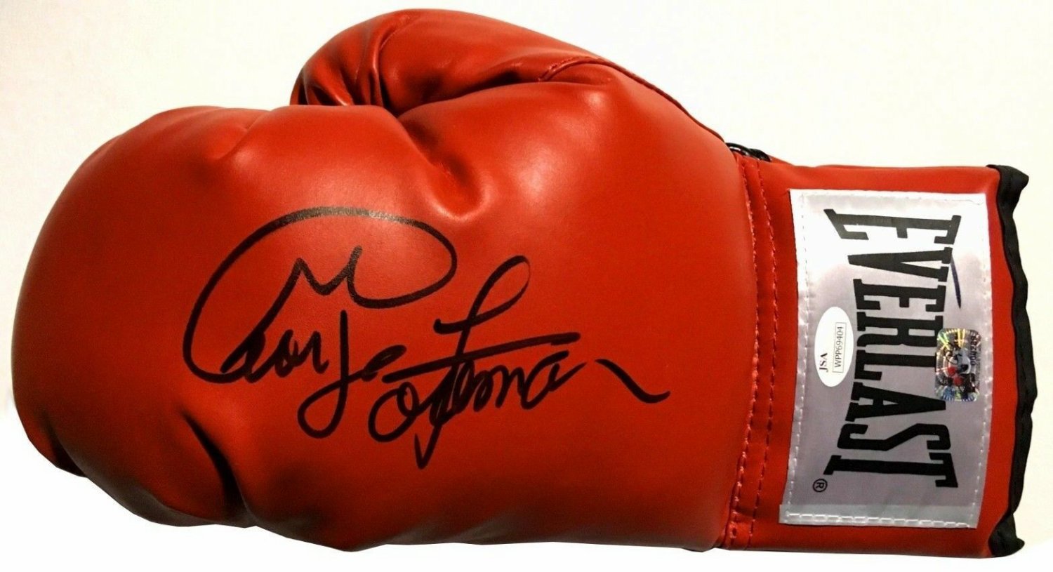 Foreman Autographed Signed Red Everlast Boxing Glove Mint