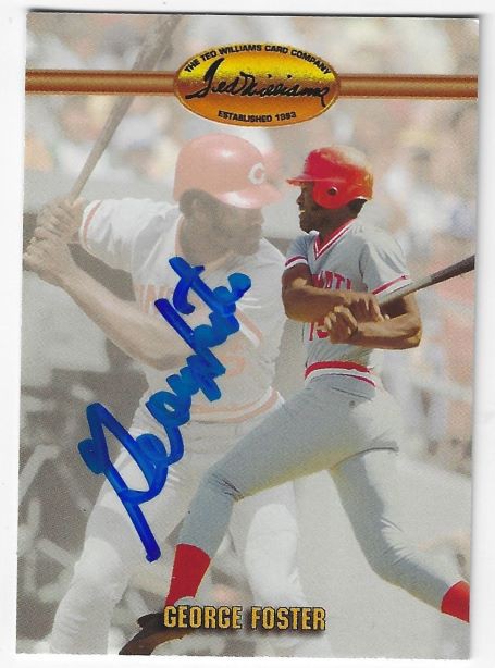  George Foster autographed Baseball Card (Cincinnati