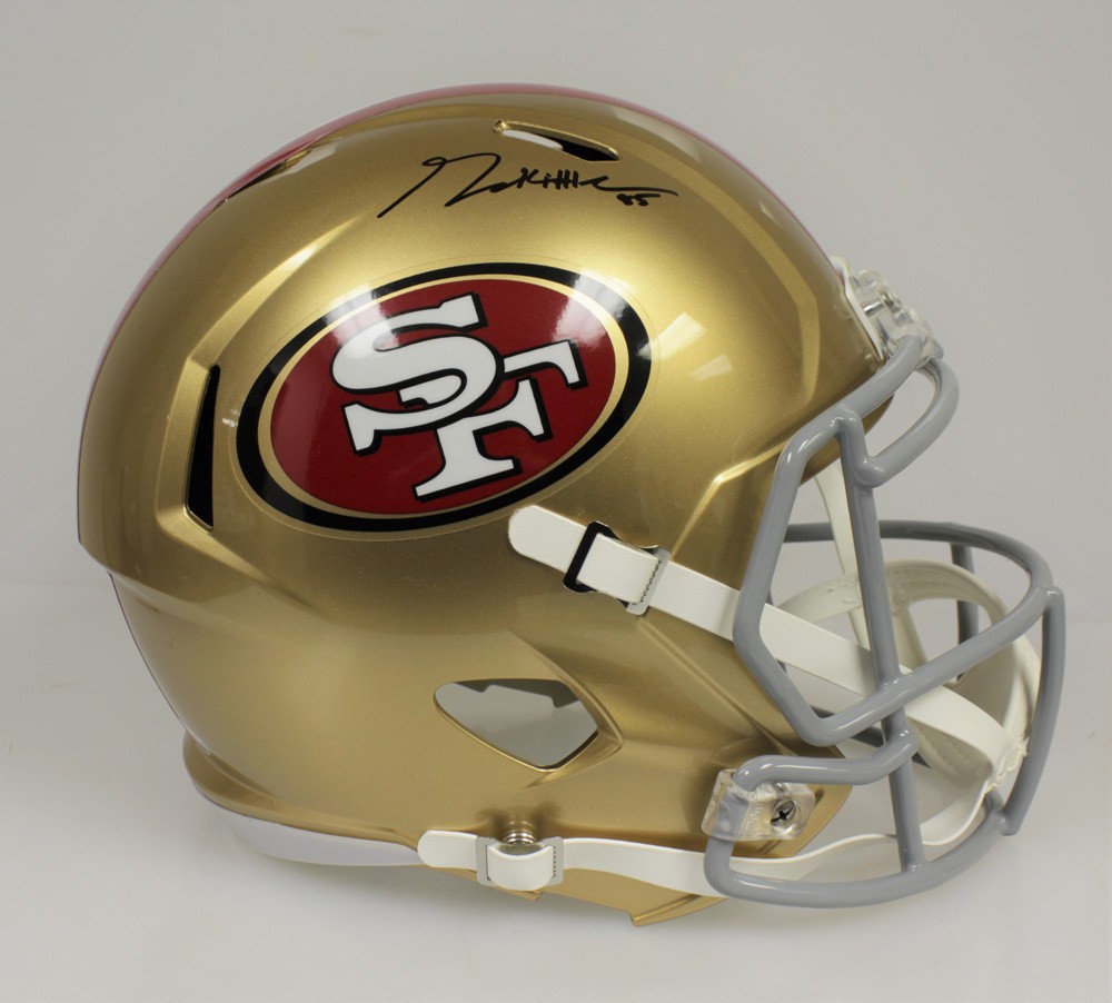 george kittle signed helmet