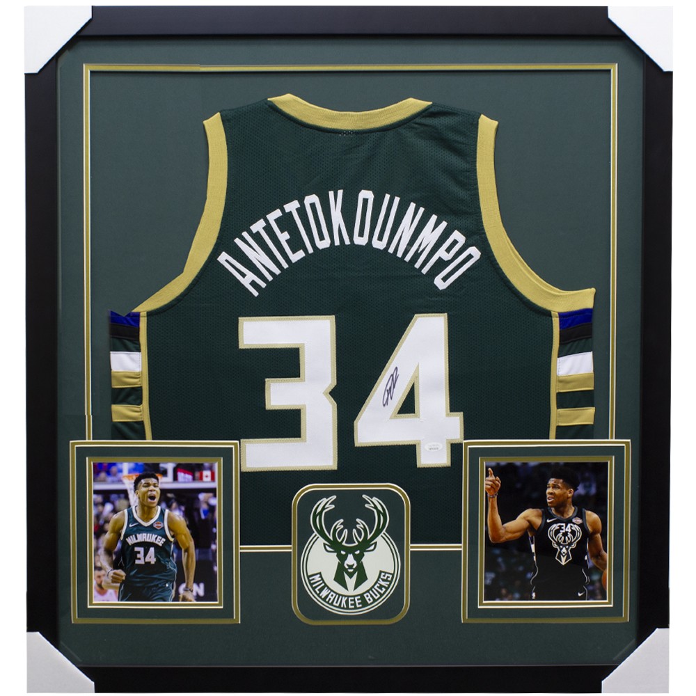 giannis antetokounmpo milwaukee bucks autographed nike