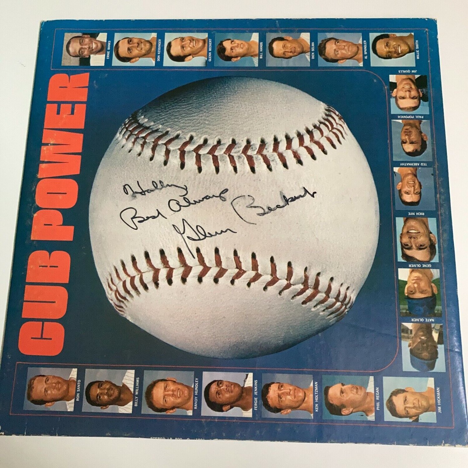 Glenn Beckert Autographed Signed 1969 Chicago Cubs Lp Record Album
