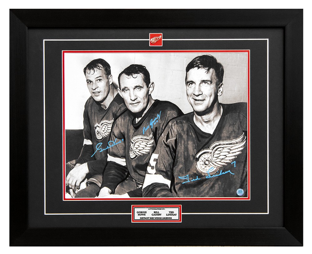 Gordie Howe Autographed Signed Framed Detroit Red Wings Jersey 
