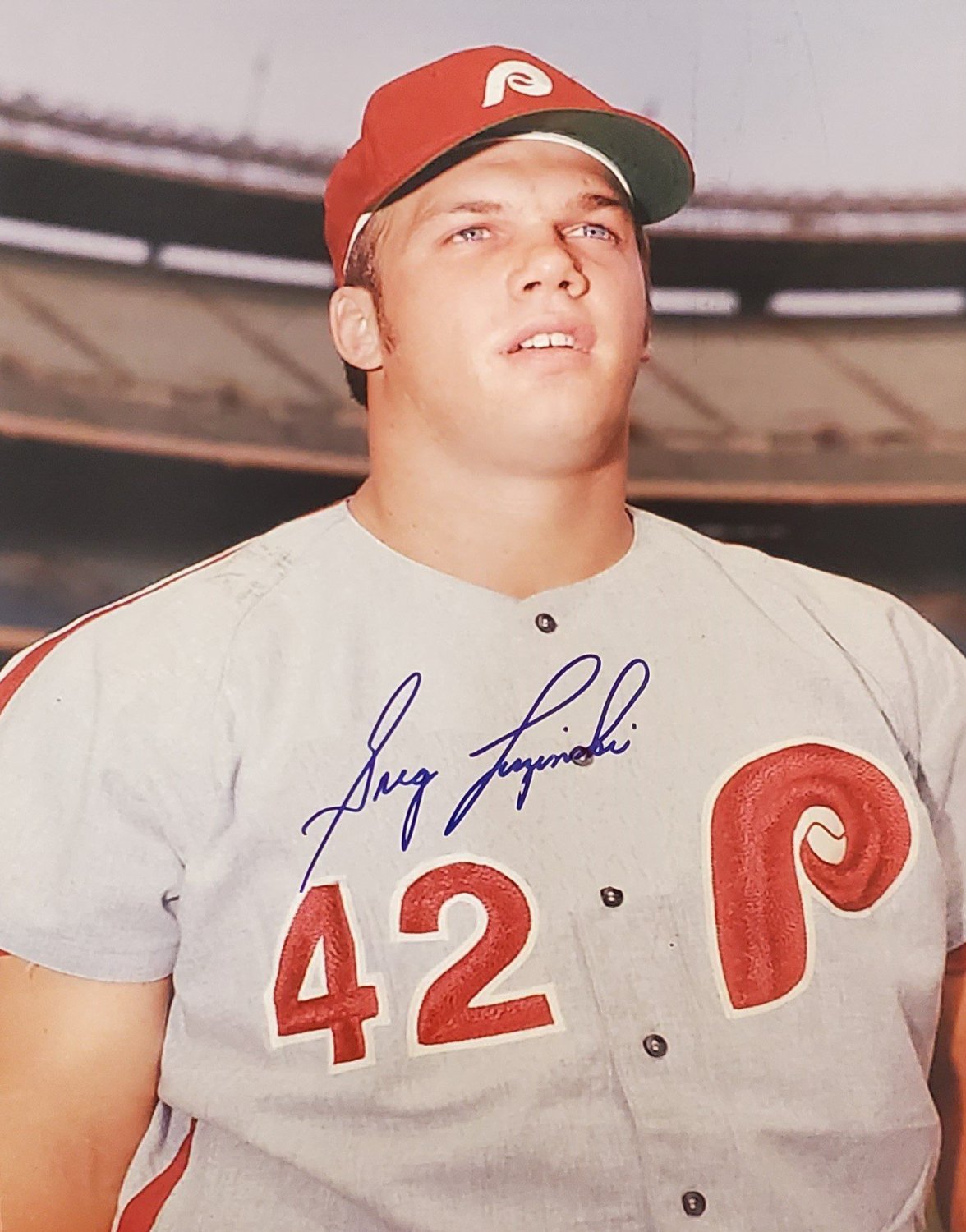 GREG LUZINSKI AUTOGRAPHED 11X14 COLOR PHOTO - PHILLIES at 's Sports  Collectibles Store