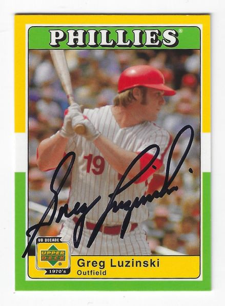 Greg Luzinski Autographed Signed Philadelphia Phillies 2001 UDA