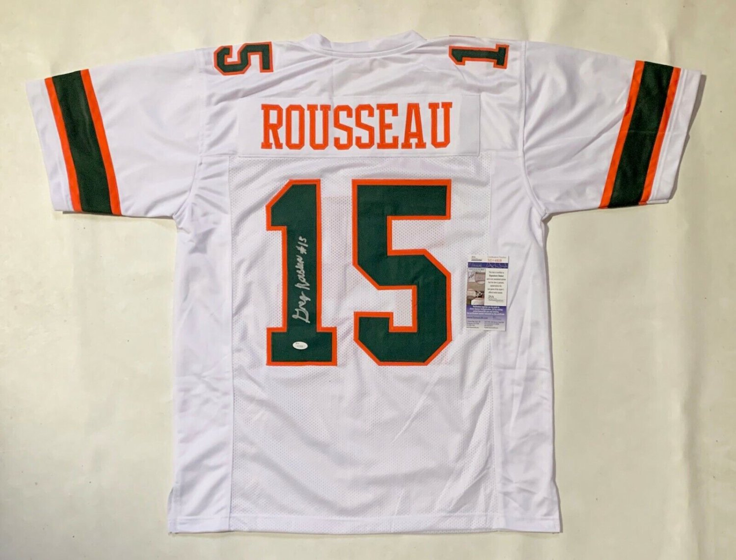 Gregory Rousseau Autographed Signed College Style Jersey With JSA COA