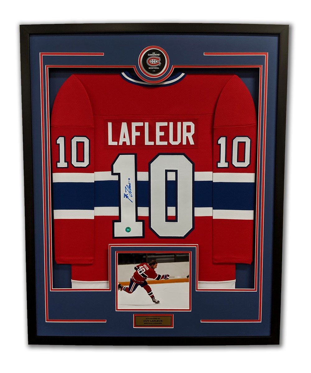 Guy Lafleur Autographed Framed Canadiens Jersey - The Stadium Studio