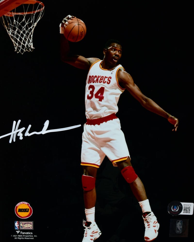 Hakeem Olajuwon Autographed and Framed Houston Rockets Jersey