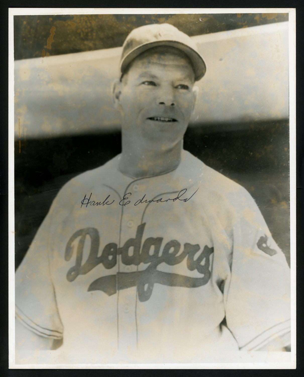 Hank Edwards Autographed Signed 8x10 Photo Brooklyn Dodgers Certified