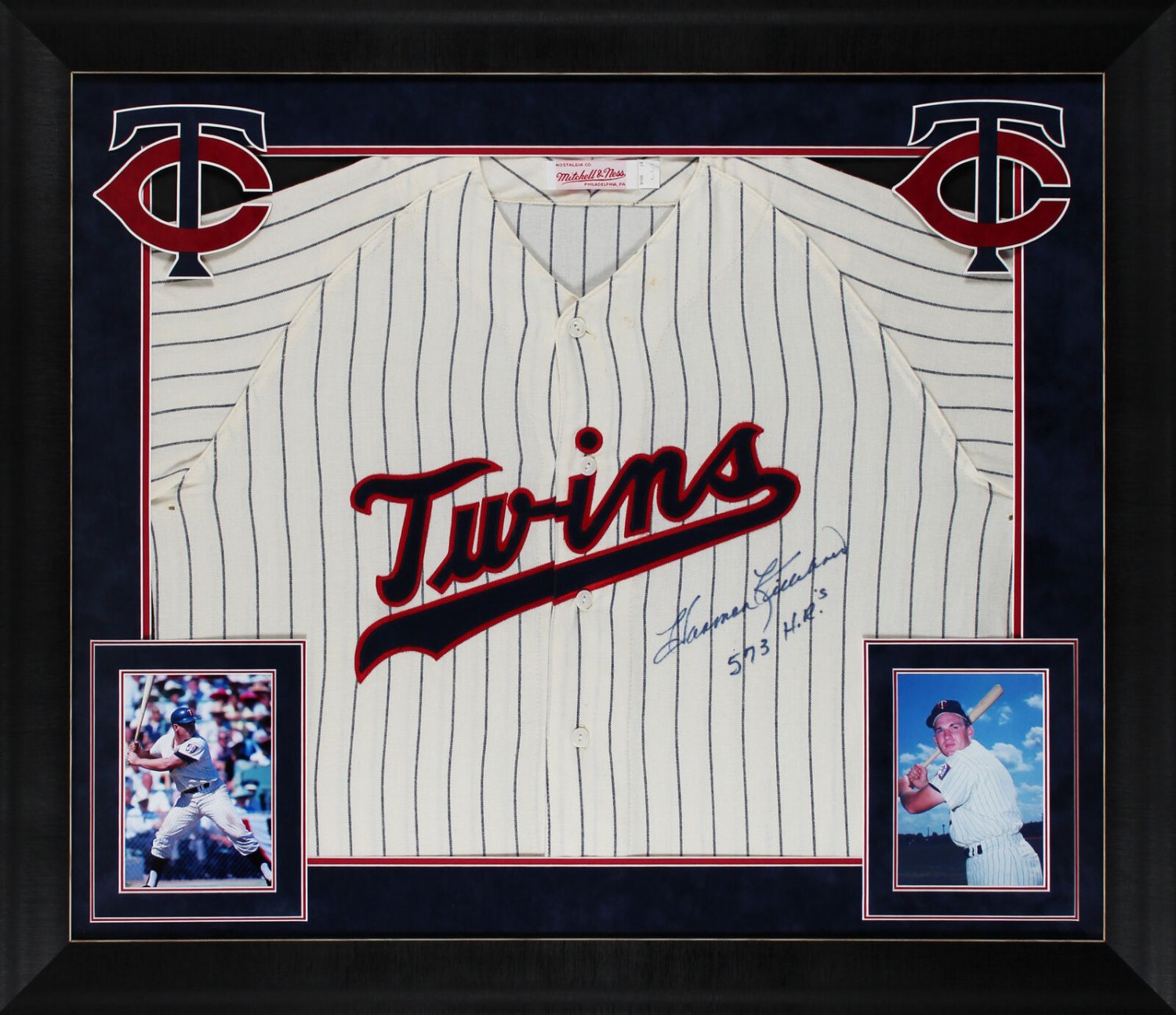 Harmon Killebrew Autographed Signed Twins '573 Hr's' Cc M&N Framed Jersey  Beckett
