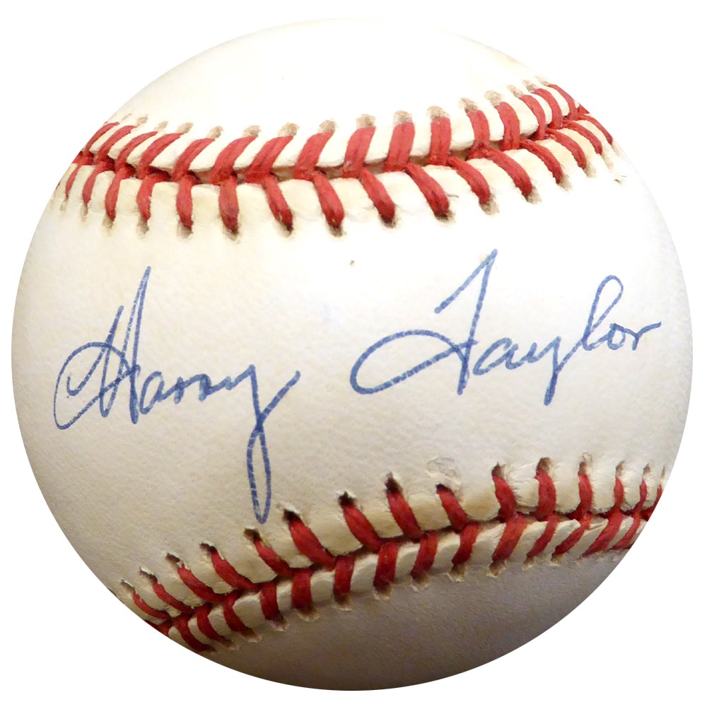 Harry Taylor Autographed Signed Official Nl Baseball Brooklyn Dodgers