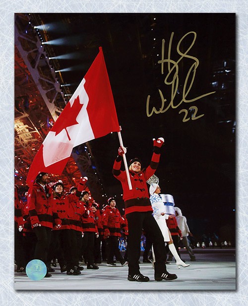 Hayley Wickenheiser Team Canada Autographed 2014 Olympic Flag Bearer 8x10 Photo