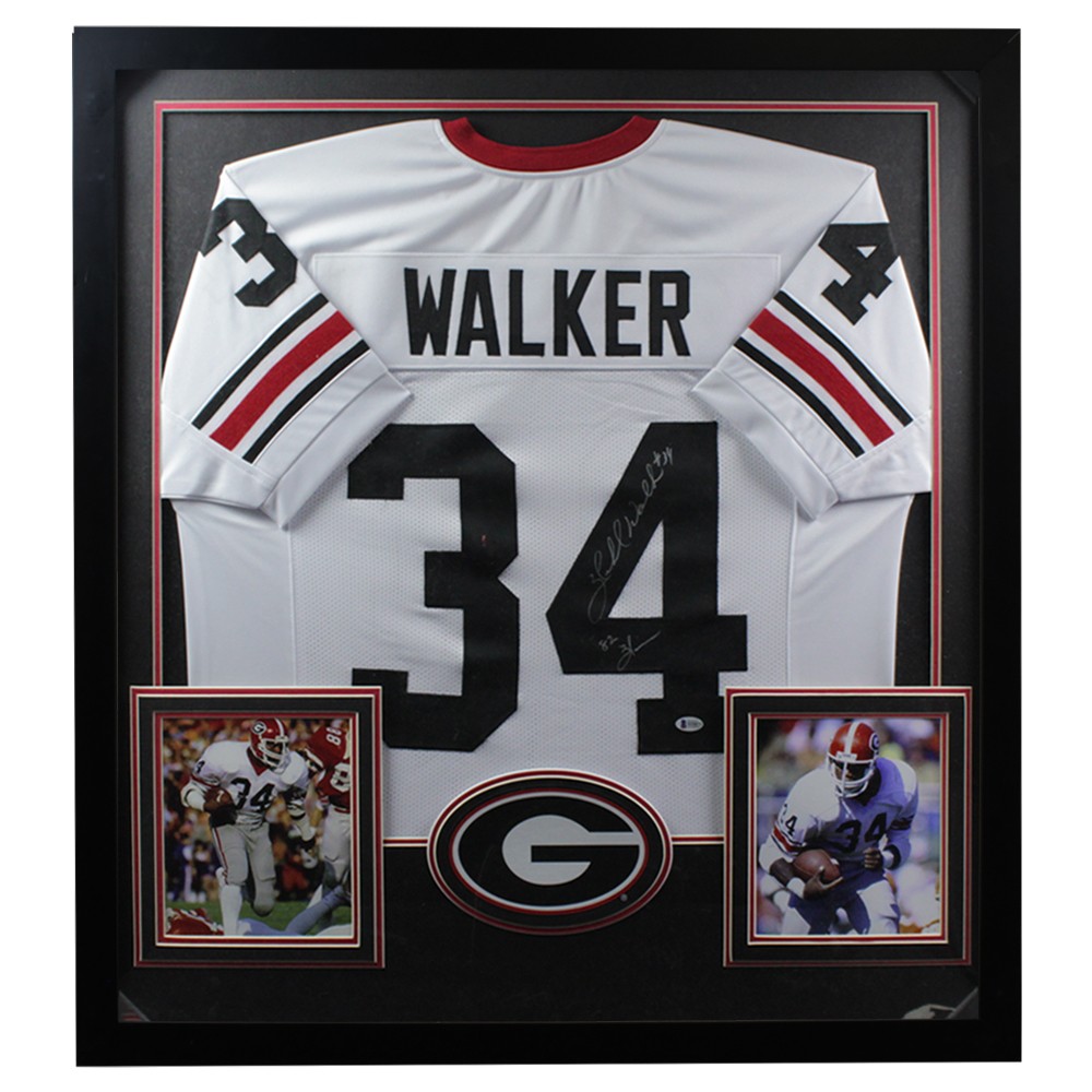 Herschel Walker Autographed Signed Bulldogs Framed Premium