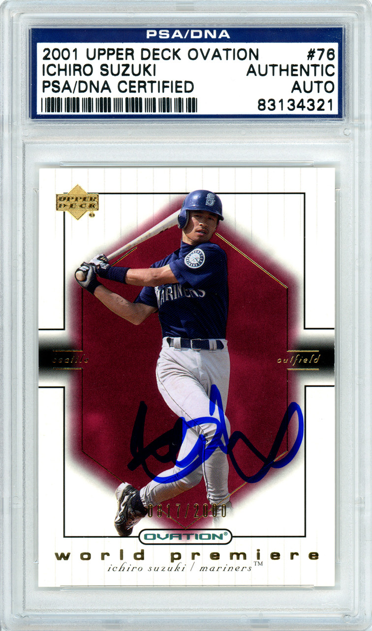 Ichiro Suzuki Autographed Signed 2001 Upper Deck Ovation Rookie Card 