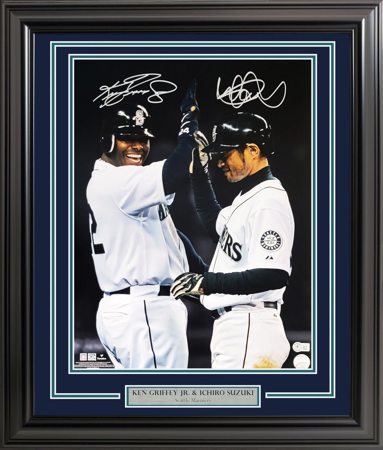 Ichiro Suzuki Autographed Signed & Ken Griffey Jr. Framed 16X20 Photo  Seattle Mariners Spotlight Beckett Beckett