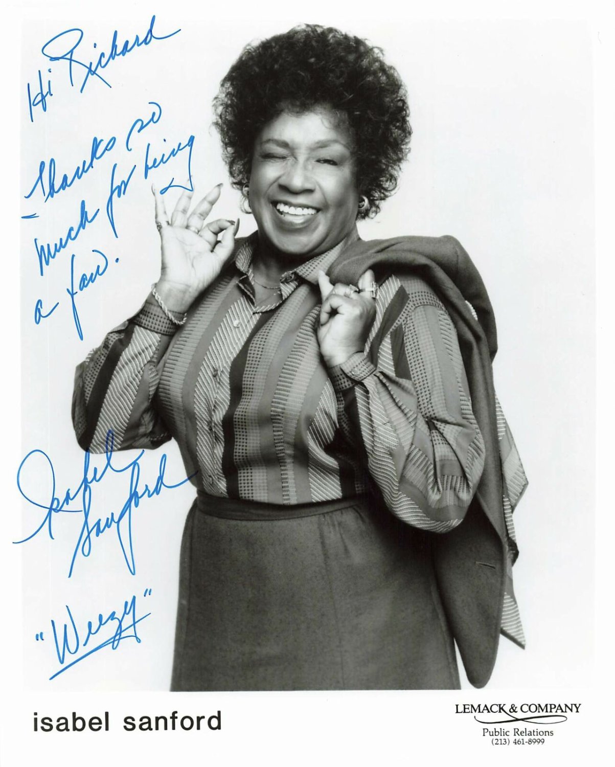 Isabel Sanford Autographed Signed 8X10 Photo Autograph Auto PSA/DNA
