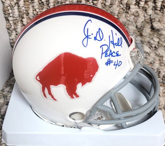 J.D. Hill Autographed Signed J.D. Hill Buffalo Bills Mini Helmet