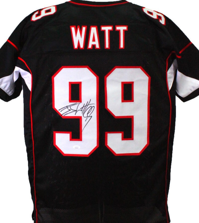 J.J. Watt Autographed Signed Black Pro Style Jersey- JSA W Authenticated