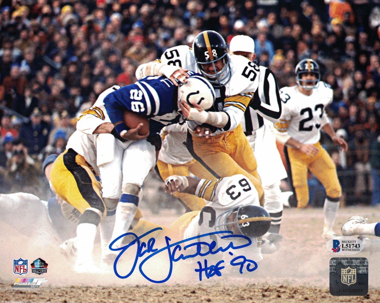 jack lambert autographed jersey