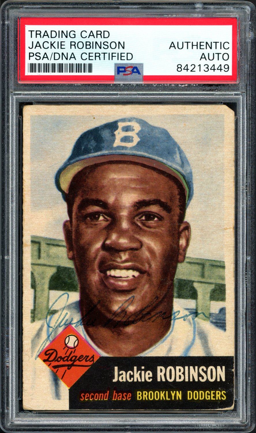 Jackie Robinson Autographed Signed 1953 Topps Card 1