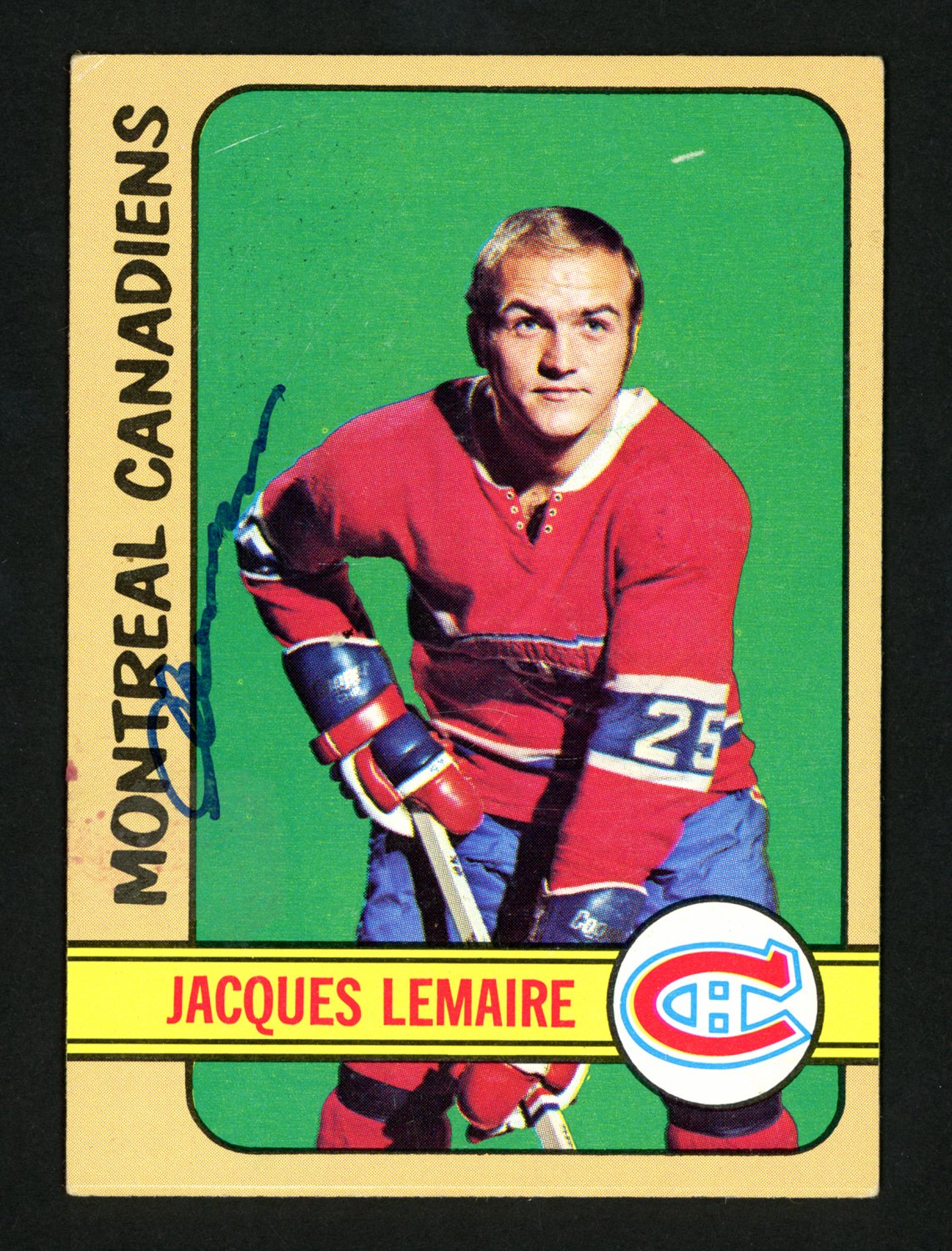 Jacques Lemaire Autographed Signed 1972-73 Topps Card #25 Montreal ...