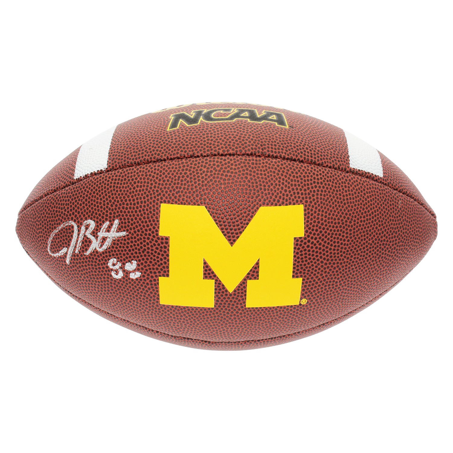 Jake Butt Autographed Signed Michigan Wolverines Wilson Logo Football Jsa Authentic
