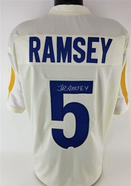 Jalen Ramsey Autographed Signed Los Angeles Rams White Jersey (JSA COA)  5Xpro Bowl Db / Fsu