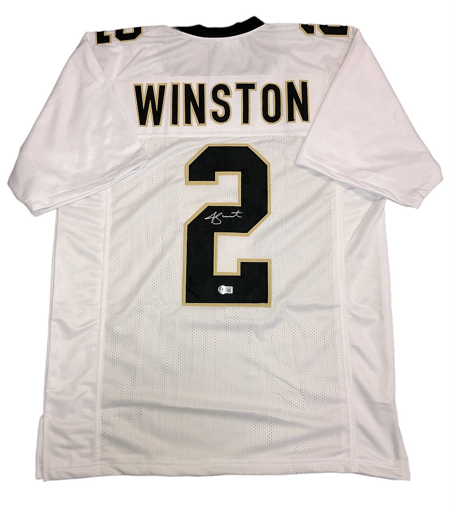 Jameis Winston Autographed Signed New Orleans Saints Custom White Jersey -  Beckett QR Authentic