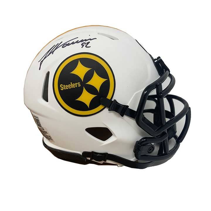 James Harrison Autographed Signed Black Steelers Mini Lunar