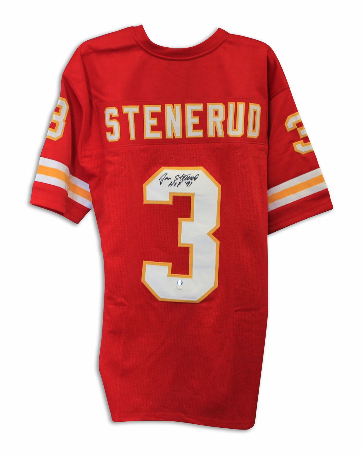 Jan Stenerud Kansas City Chiefs Autographed Signed Red Throwback Jersey  Inscribed 'HOF 91