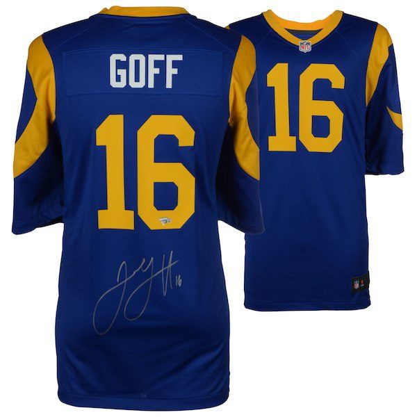Jared goff signed jersey clearance