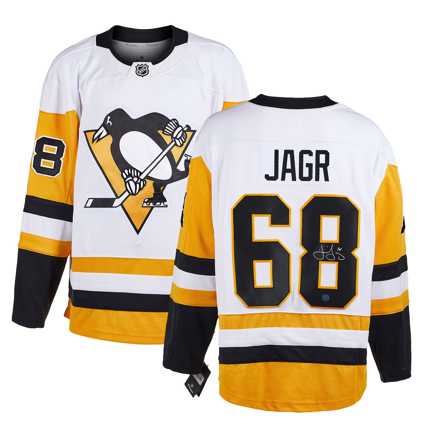 Jaromir Jagr Pittsburgh Penguins Autographed Signed & Dated 1st Goal  Fanatics Jersey