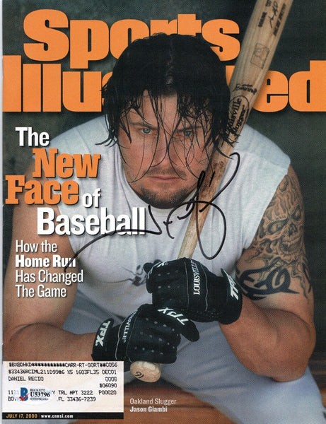 Jason Giambi Autographed Signed Oakland A's Sports Illustrated Beckett  Authenticated