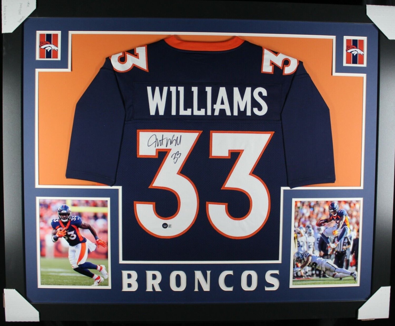 Javonte Williams Autographed Signed (Broncos Blue Skyline