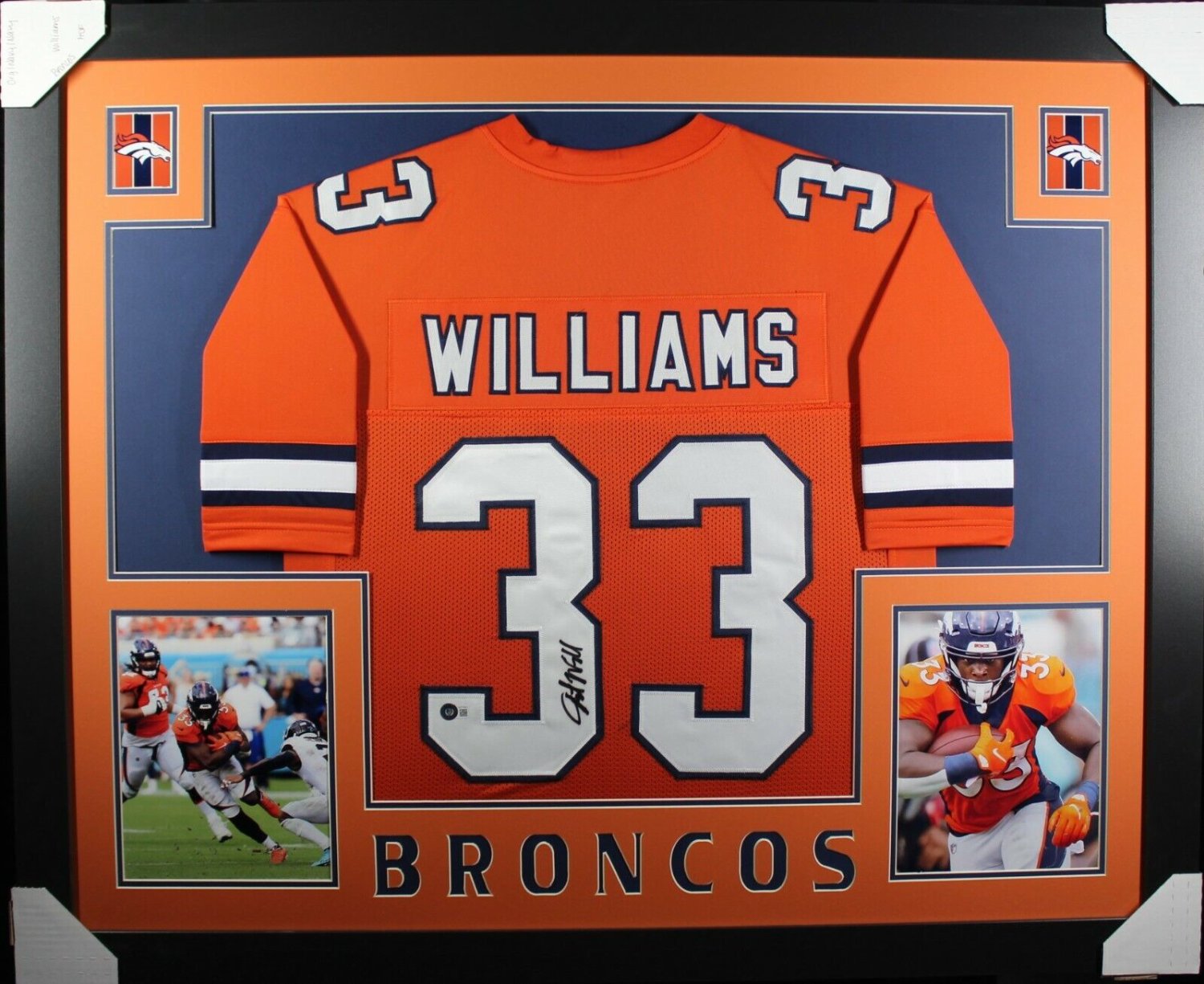 Javonte Williams Autographed Signed (Broncos Orange Skyline