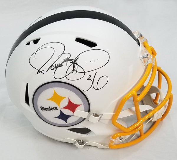 Jerome Bettis Autographed Signed Pittsburgh Steelers Riddell Authentic  Matte Flat White Helmet Beckett Witnessed