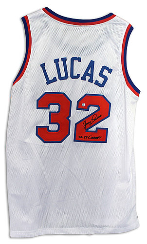 Jerry Lucas New York Knicks Autographed Signed White Jersey Inscribed 72-73 Champs - COA ...