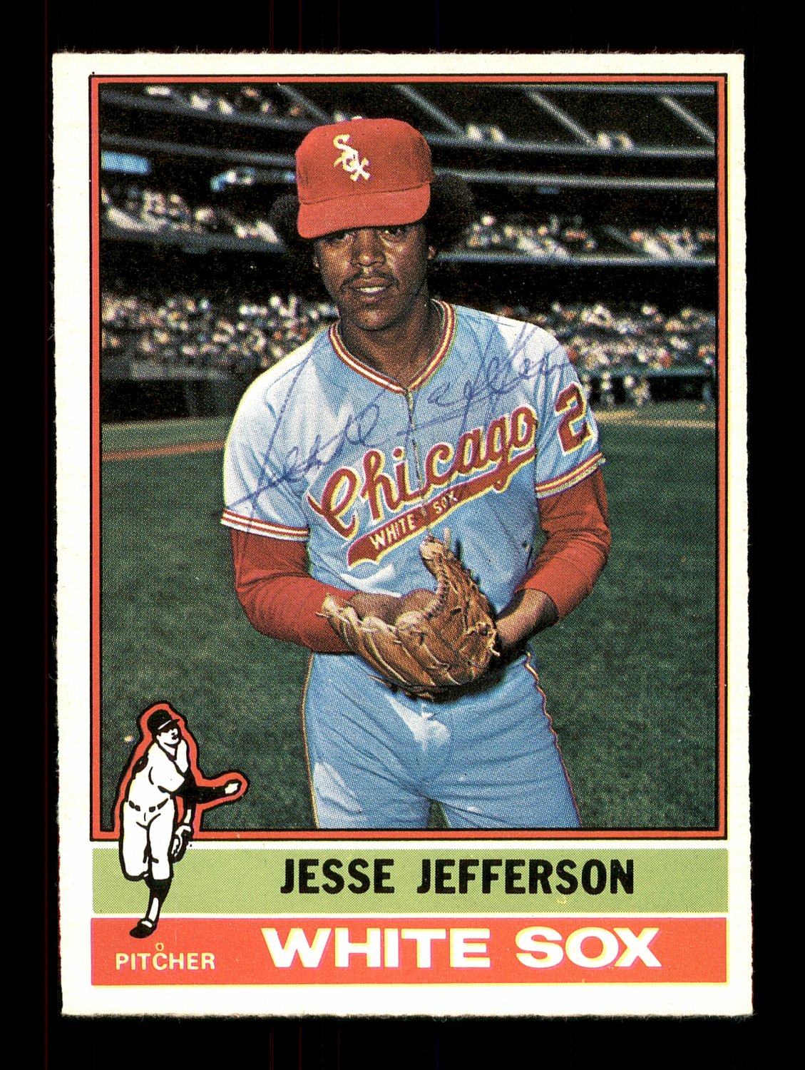 Jesse Jefferson Autographed Signed 1976 O-Pee-Chee Card #47 Chicago White  Sox #169434