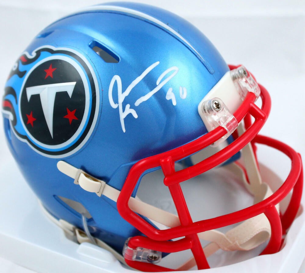 Jevon Kearse Autographed Signed Tennessee Titans Flash Speed Mini  Helmet-Beckett W Holo