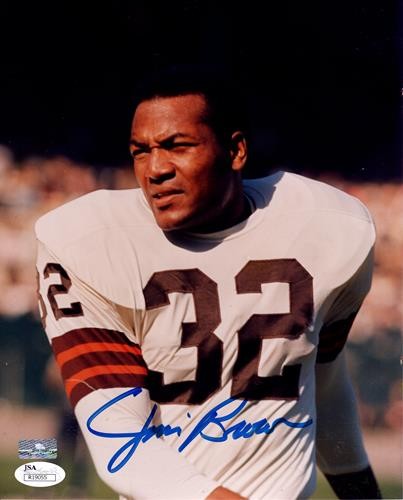 Jim Brown Autographed Signed Auto Cleveland Browns White Jersey 8x10
