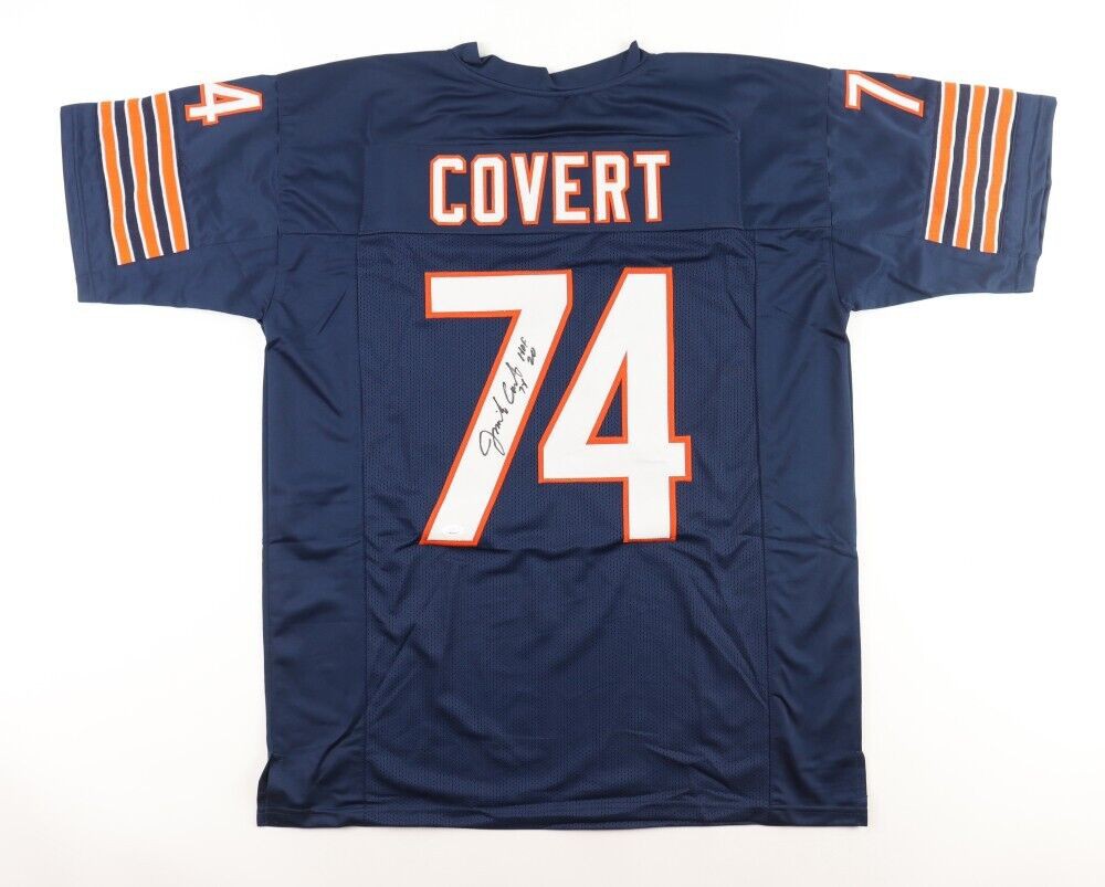 Jim Covert Autographed Signed Chicago Bears Jersey Inscribed 'HOF 20' (JSA  COA) 1985 Sb Xx