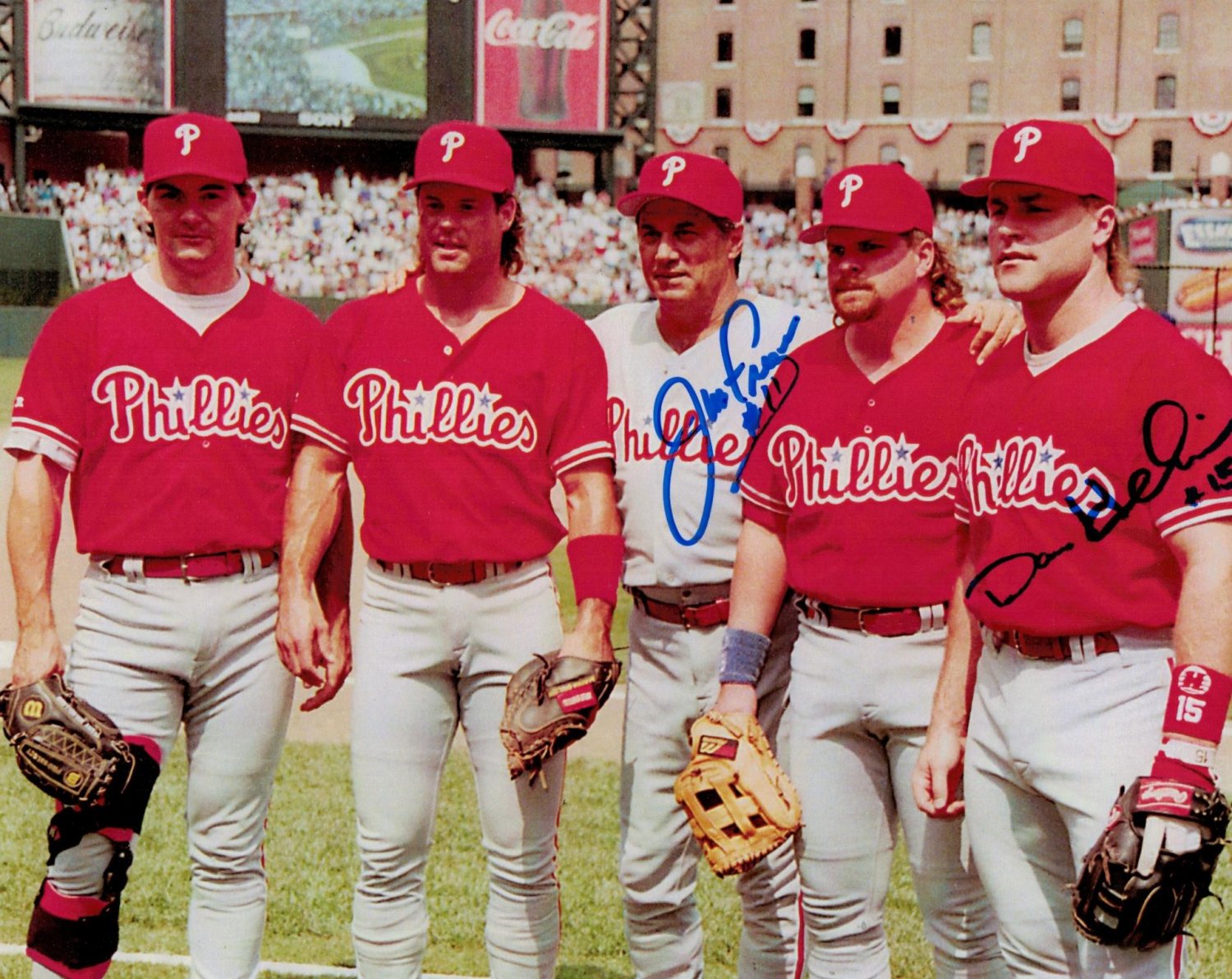 Jim Fregosi & Dave Hollins Philadelphia Phillies Autographed Signed 8x10  Photo - Certified Authentic