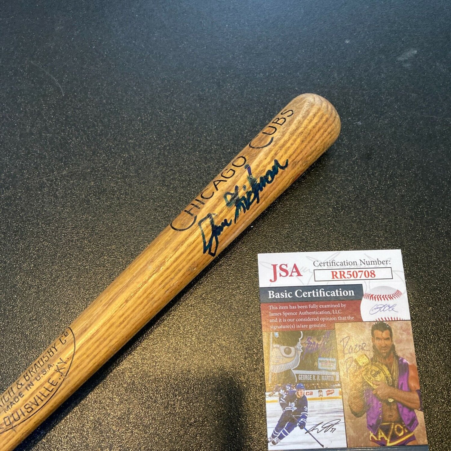 Jim Hickman Autographed Signed Louisville Slugger Mini Baseball Bat Chicago  Cubs JSA
