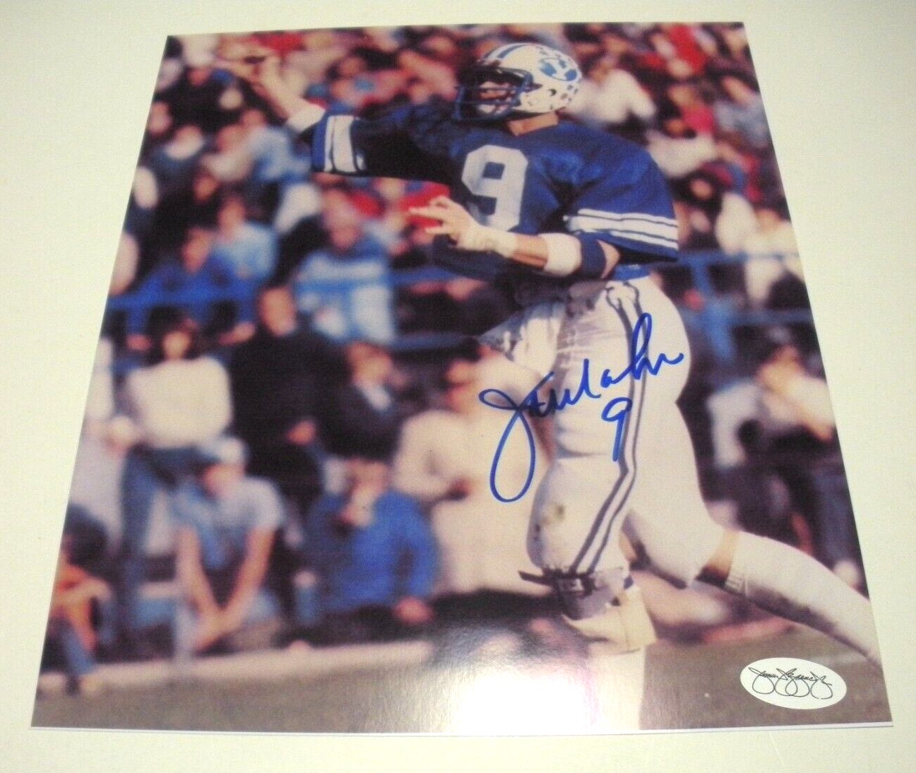 Jim Mcmahon Autographed Signed Brigham Young Cougars Bears Last 1  JSA/Stamp/COA Photo