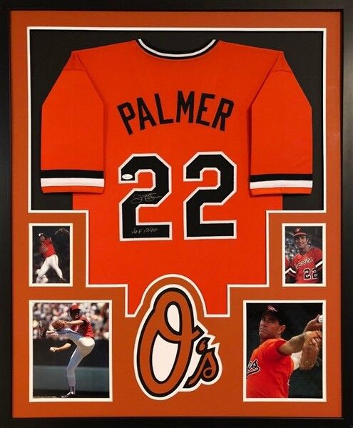 Jim Palmer signed "HOF 90" Baltimore Orioles Orange