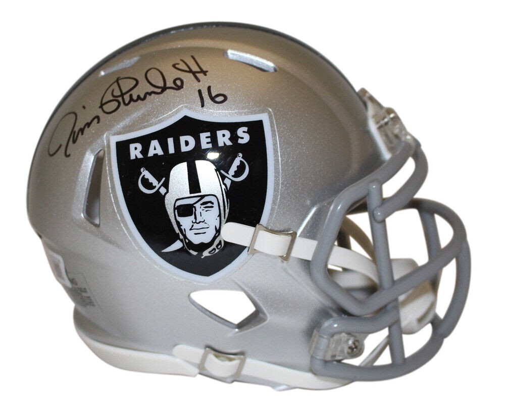 Jim Plunkett Autographed Signed Las Vegas Raiders Speed Mini