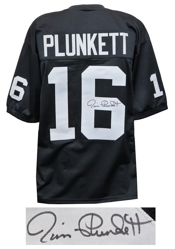 Jim Plunkett Autographed Signed Raiders Black Custom Jersey