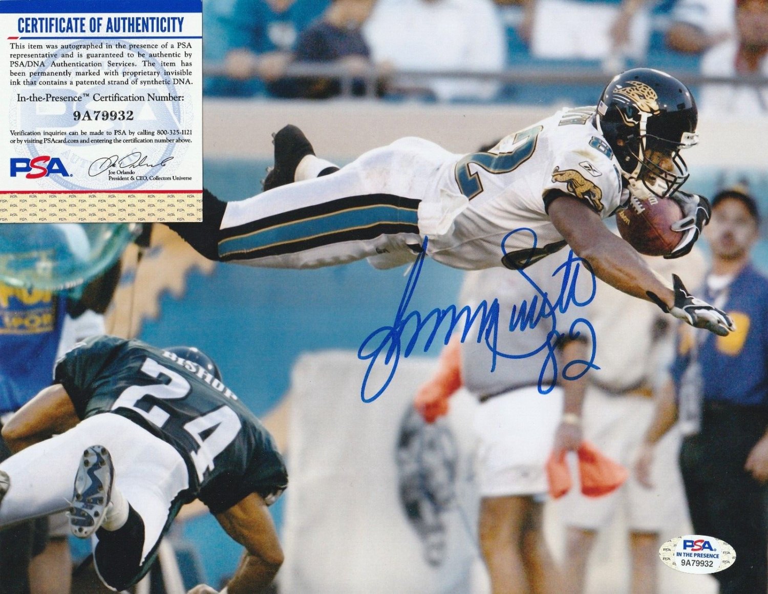 Jimmy Smith Autographed Signed Jacksonville Jaguars PSA Authenticated  Action 8X10