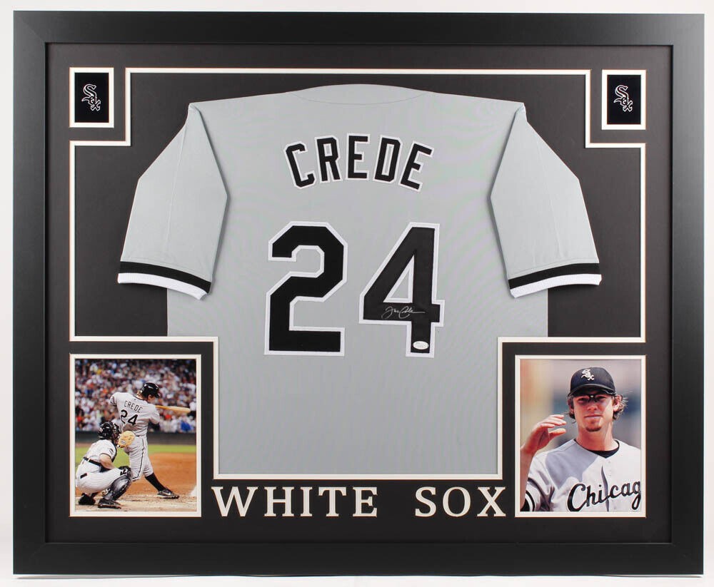 Joe Crede Autographed Signed Chicago White Sox 35X43 Framed Jersey (JSA  World Champ