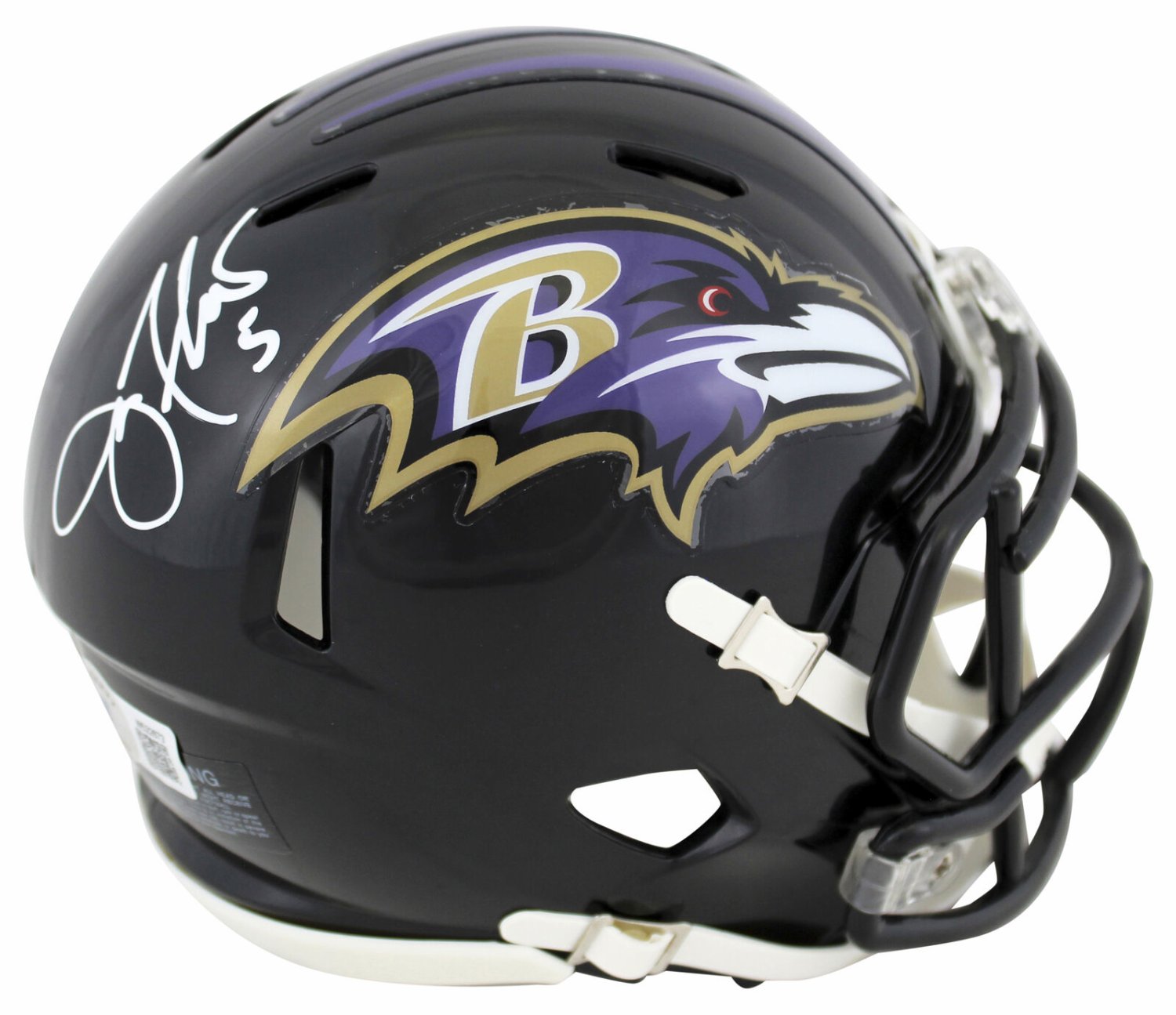 Joe Flacco Autographed Signed Ravens Authentic Speed Mini Helmet Beckett  Witnessed